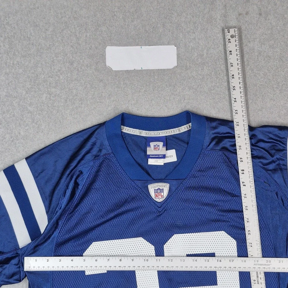 Indianapolis Colts Men Jersey L Blue Edgerrin James #32 Mesh Logo Football NFL